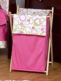 Circles Pink and Green Baby and Kids Clothes Laundry Hamper by JoJo Designs