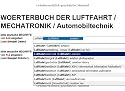 deutsch englisch W&ouml;rterbuch Fachbegriffe fuer Elektroniker Luftfahrttechnische Systeme (Luftfahrt Bergbau Controlling Bautechnik Mechatronik ): ... deutsch und von deutsch nach englisch suchen