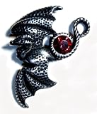 Soaring Dragon Pin with Red Swarovski Crystal
