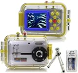 SVP Acqua DC-1251S 12MP Max. Digital Still Camera with waterproof case (Tripod & AAA Rechargeable Set Included)