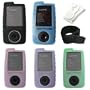 SanDisk Sansa Connect MP3 Video Player Premium Silicone Skin Case Cover with Belt Clip and 14" Adjustable Workout Armband - 6 Color Choices