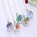 Gmai Womens Pink Flower Glass Pendant Neckalce,white Gold Plating ¡­