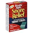 Breathe Right Snore Relief Throat Strips, Wintergreen, 30-Count Packages (Pack of 2)