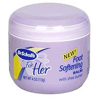 Dr. Scholl's Foot Softening Balm with Shea Butter, for Her, 4-Ounce (113 g) (Pack of 3)