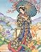 Oriental Lady Girl with Parasol 16x20 Art Print