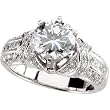 14K White Gold Diamond Engagement Ring Semimount - 0.87 Ct. - DOES NOT INCLUDE CENTER STONE