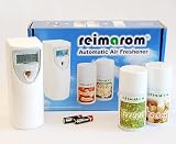 reimarom STARTER SET PRAXIS mit Duftgerät und 2 Aerosol Raumsprays sowie Batterien zur Praxisbeduftung und Geruchbeseitigung mit natürlichen Düften