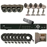 CIB K808W500G8653-8401 8CH Network Security Surveillance DVR 500GB 8 CCD Cameras KIT.