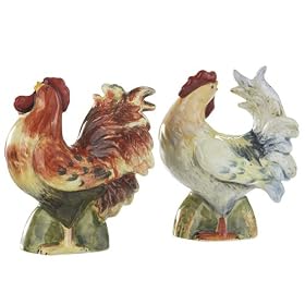Le Rooster Salt and Pepper Shakers