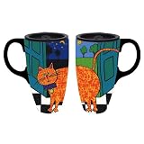 Cat In Cat Out Latte Travel Mug