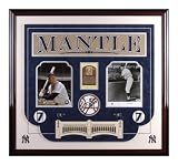 Mickey Mantle New York Yankees Deluxe Framed 2-8x10 Autographed Photograph