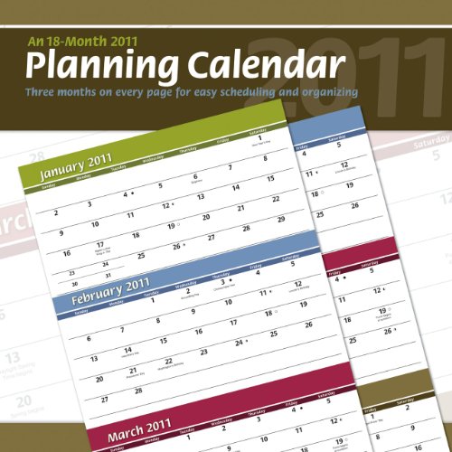 Three Month Planning 2011 Wall Calendar