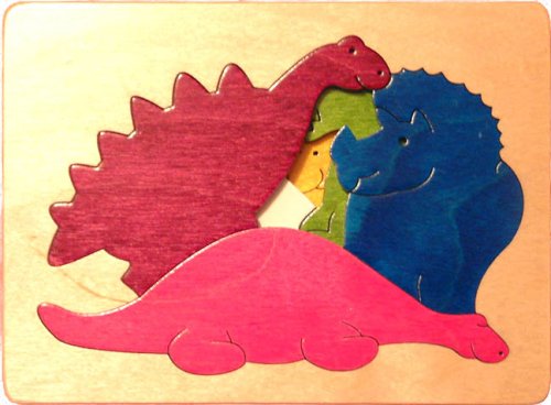 Childrens Toyshop  Toys : George Luck Dino 3-Layered Puzzle