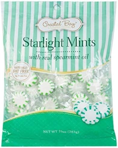 Starlight Mints~Spearmint~10 ounce Bag (Pack of 3) by Coastal Bay
