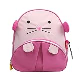 9柄選べる　キッズデイパック 子供リュックサック　キャンバス かわいいアニマル　キッズかばん　キッズバッグ　キッズバックパック　kids backpack (ネズミ  6261-1)