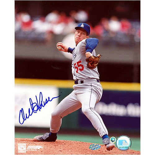 Orel Hershiser Los Angeles Dodgers - Pitching - Autographed 8x10 Photograph with Bulldog Inscription