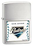 Zippo Lighter 24587 Brushed Chrome San Diego Padres
