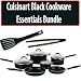 Cuisinart 55-10BK Advantage Non-Stick Black Cookware Set With Silicone Tongs and Heat...