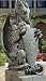 Darkstorm dragon with shield statue home garden sculpture