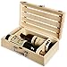 MyGift Handmade Vineyard Design Natural Pine Wood Crate 2 Wine Bottle Travel Storage Box Carrying Display Case