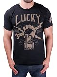 LUCKY 13 Power Bolt Cotton Rockabilly Mens T-Shirt