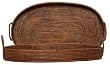 Woven Rattan Oval Tray 27" X 16 1/2" X 3 1/2