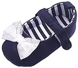 EOZY ベビー靴 赤ちゃん 女の子 キッズシューズ スニーカー 歩む 第一歩 柔らかい 子供 カジュアル すべり止め 蝶結びリボン マジックテープ (12cm)