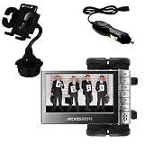 Archos 604 Auto Cup Holder with Car Charger - Uses Gomadic TipExchange