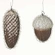 Wendy Addison Nature Acorn & Pinecone Christmas Ornaments Set of 2 #992906