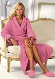 Jessica London Plus Size Long terry robe with FREE matching slippers by Dreams & Co