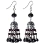 Sterling Silver Garnet Earrings Jewelry 2.75 Inches