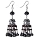 Sterling Silver Garnet Earrings Jewelry 2.75 Inches