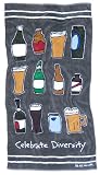 Funky Celebrate Diversity Oversized Funny Beach Towel