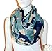 SCARF_TRADINGINC® FloralLight Weight X-large Infinity Scarf (Black Blue)