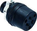 GE 52153 Connector, Heavy Duty Grounded with Metal Clamp, Black