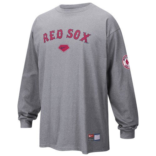 Nike Boston Red Sox Ash Practice Long Sleeve T-shirt