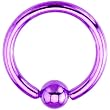 14 Gauge Light Purple Electro Titanium BCR Captive Ring -7/16"