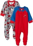 Gerber Fire Dog Blanket Sleepers Two Pack, Red, 0-6 Months