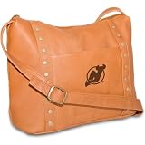 NHL New Jersey Devils Pangea Tan Leather Women's Mini Top Zip Handbag