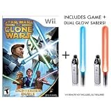 Star Wars The Clone Wars: Lightsaber Duels + Dual Glow Sabers for Nintendo Wii