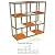 MODULE - 9 Cube Storage Shelf / Childrens Storage Unit - Orange / Red