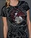 Sinful Clothing - Women's Fan Baby Tee in Black