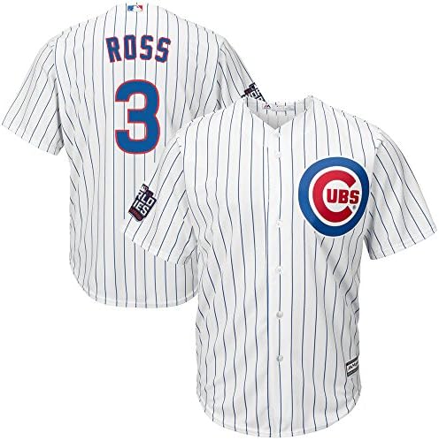 jc_Cubs Mens David_Ross 3# Jersey White Chicago player World Series Baseball XL