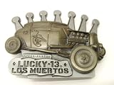 Lucky 13 Dead King Belt Buckle with built in Bottle Opener Los Muertos Buckle