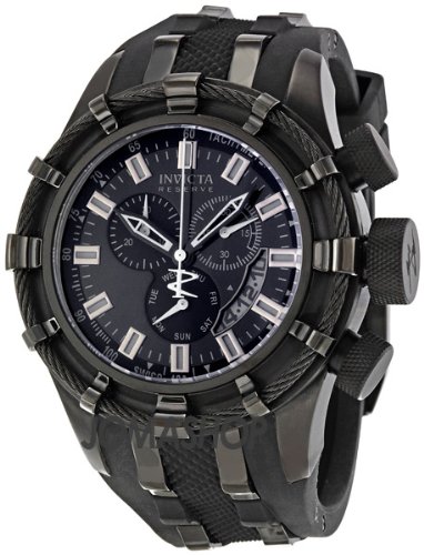 Invicta Men's 6940 Reserve Collection Bolt Chronograph Black Polyurethane Watch