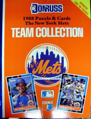 New York Mets Donruss Baseball Card Book Autographed/Hand Signed by Mookie Wilson & Jeff Innis 1988