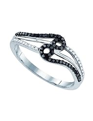 0.20CT BLACK DIAMOND MICRO PAVE RING