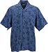 Eagle Dry Goods Mackinak Men's Foliage Printed Silk Herringbone Camp Shirt. MK