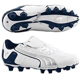 Puma Big Kids V-Kon II I FG ( sz. 04.0, White/Navy/Silver )