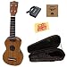 Mahalo U-350 Deluxe Soprano Ukulele Bundle with Aquila Strings, Hardshell Case, Tuner, and Polishing Cloth
